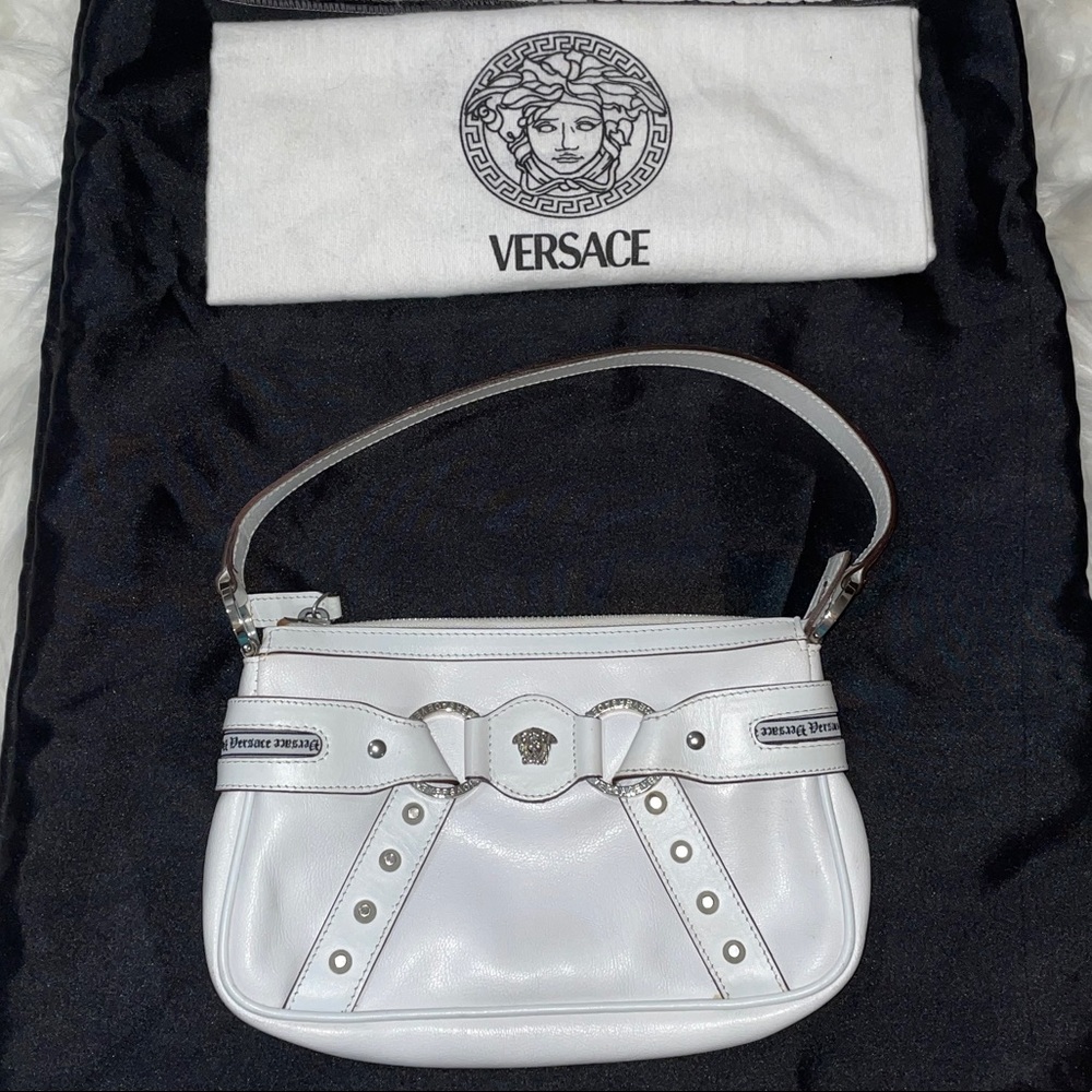 AUTHENTIC VERSACE Small White Purse with Dustbag